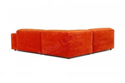 Boras von Easy Sofa - Polstersofa links rot-orange
