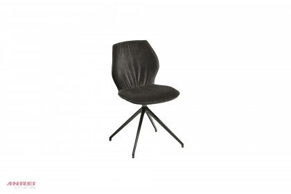 Stuhl 833 von ANREI - Drehstuhl mit schwarz mattem Metallgestell