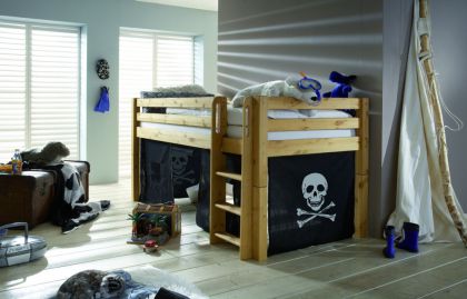 Piratenträume von Infanskids - Bett halbhoch laugenfarbig