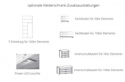 Steel von Thielemeyer - Schrank 6-türig Lack weiß - Strukturesche-Spaltholz