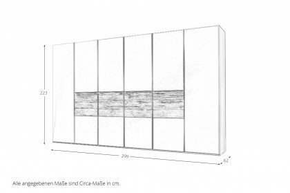 Steel von Thielemeyer - 4-teiliges Schlafzimmer Strukturesche - Lack weiß