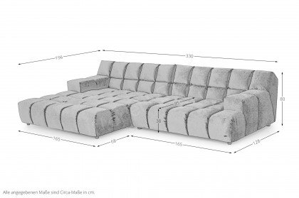 Ocean 7 von Bretz - Eckgarnitur Ausführung links anthrazit