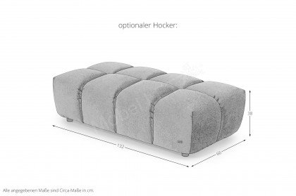 Ocean 7 von Bretz - Eckgarnitur Ausführung links anthrazit