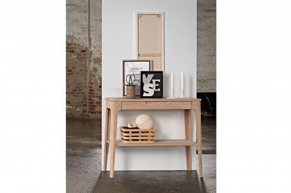 Amalfi von Skandinavische Möbel - Konsole mit weiß/ Eiche