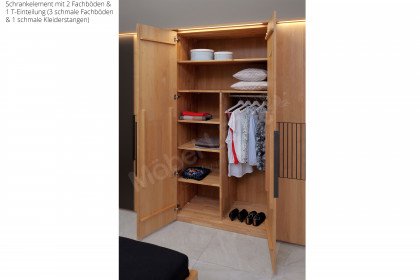 WSM 4400 von Wöstmann - Schlafzimmer mit Beleuchtung und Schrankeinteilung
