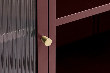 Bronco von Skandinavische Möbel - Highboard rot mit zwei Türen