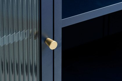 Bronco von Skandinavische Möbel - Vitrine in Blau mit einer Tür