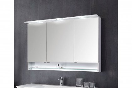 Bad 116 von LEONARDO living - Badezimmer Glas weiß mit Glaswaschtisch