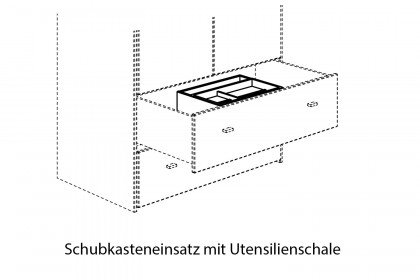 Levke von Paidi - Landhaus-Schrank 2-türig mit Schublade - kieselgrau