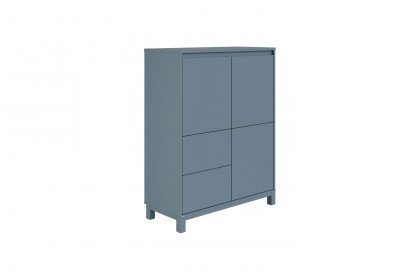 Olli von Paidi - blaues Highboard 2T2S mit 2 Türen und 2 Schubladen
