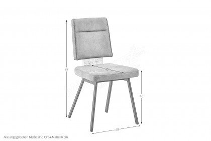 Elimo von vito - Stuhl mit Metallgestell in Schwarz