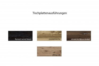 THE BIG SYSTEM Deluxe von Mäusbacher - Esstisch in flamed wood black