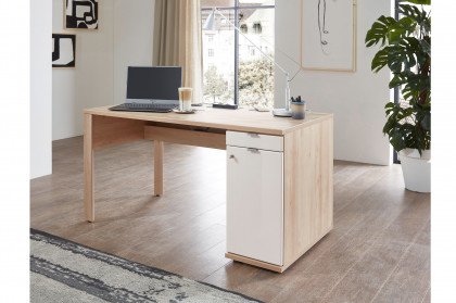 Wohnbüro von Stralsunder - Schreibtisch mit Fußgestell & Container