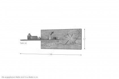 Talvera 1015 von VALMONDO - Wandboard massive Asteiche mit Hirnholz