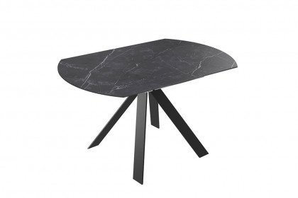 Austin-dining von Akante - Tisch Keramik Marquina Marmoroptik/ Stahl schwarz