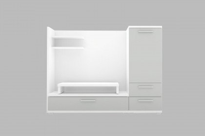 Kosi Plus von MONDO - Wohnwand-Kombination weiß - grau