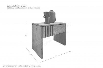 Manhattan-sleeping von Nature Living - Schrank 4-türig Wildeiche - Anthrazitglas