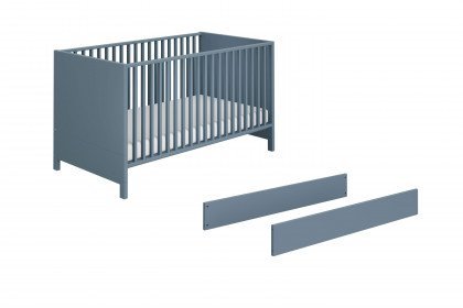 Olli von Paidi - blaues Kinderbett mit Juniorbettseiten Liegefläche 70x140 cm