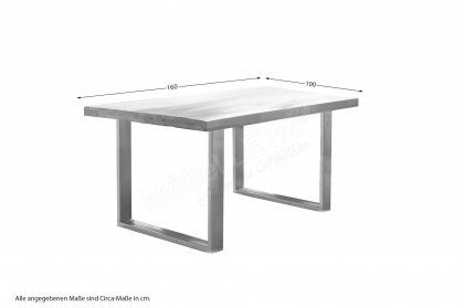 Siga von vito - Esstisch mit keilgezinkter Tischplatte