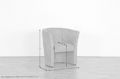 Mini Sessel von Matex - Einzelsessel nougat-kastanie