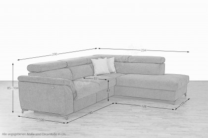 Bahia von Grant Factory - Eckcouch Ausführung rechts blau