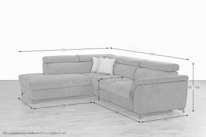 Bahia von Grant Factory - Eckcouch Ausführung links blau