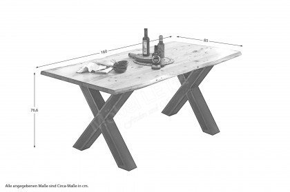 Tops & Tables von SIT Möbel - Esstisch mit Rohreisen Gestell