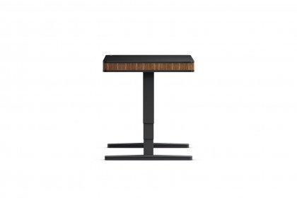 T8 M von moll - Schreibtisch schwarz mit Nussbaum-Blenden