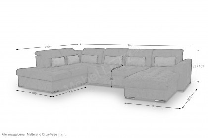 Delta-LE23 von Grant Factory - Wohnlandschaft links stahl