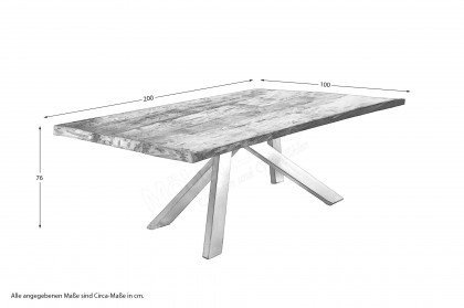 Tops & Tables von SIT Möbel - Esstisch aus Metall und Altholz