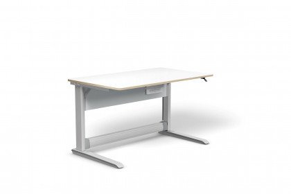 T1 von moll - höhenverstellbarer Schreibtisch in Softweiß