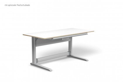 T1 von moll - Schreibtisch in Softweiß, ca. 150 cm breit