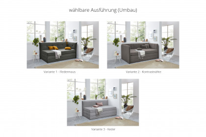 Velvet von HAPO - Boxspringliege in Anthrazit mit Kopfteil