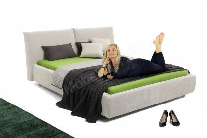 Horus von Candy Sleep - Polsterbett 180 silberfarbig
