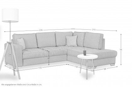 Nancy-LE19 von Grant Factory - Eckcouch rechts grau