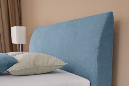 Livera von Ruf Betten - Polsterbett KTE-K in Komforthöhe eisblau-weiß