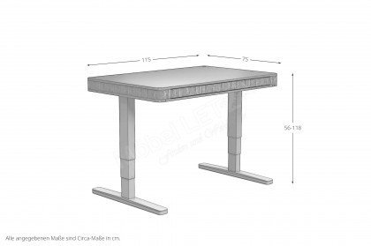 T8 M von moll - Home-Office-Tisch weiß mit Blenden in Eiche