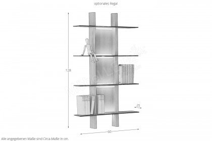 Venta Plus von Decker - Highboard 134 Eiche bianco