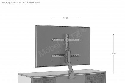 MO&MA von Munari - TV-Element mit weißer Glasfront und TV-Säule