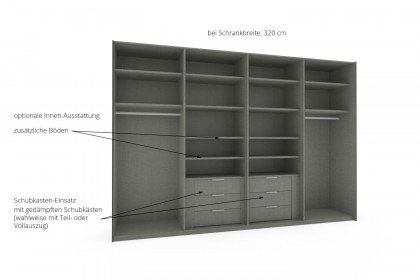 Marcato 2.6 von Nolte - Schwebetüren-Schrank weiß/ Artisan-Eiche