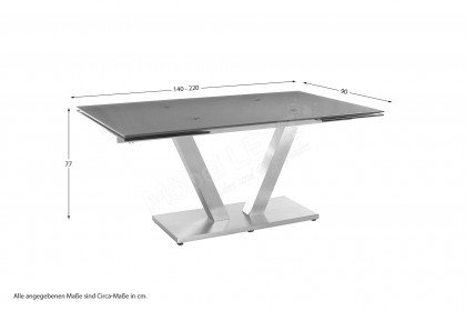 Seta 3060 von MONDO - Esstisch mit grauer Tischplatte