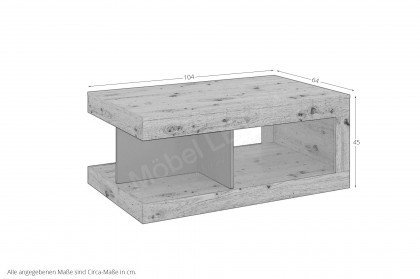 Luci von Meble Wojcik - Couchtisch LCCT02 Eiche/ grau