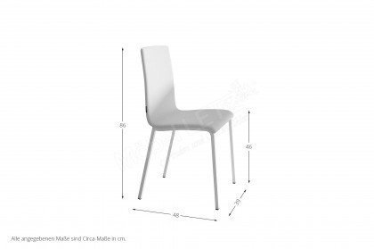 Evia von CANCIO - Stuhl in Weiß