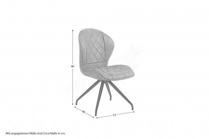 Carasco von VALMONDO - Stuhl mit Dreh- & automatischer Rückstellfunktion