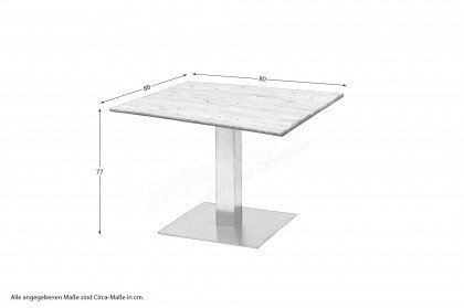 Tarvos von VALMONDO - Esstisch mit quadratischer Tischplatte