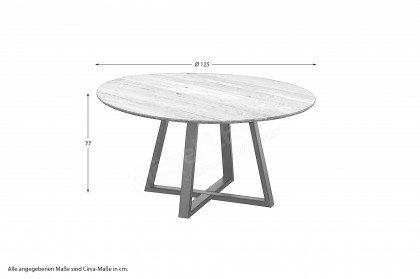 Tarvos von VALMONDO - Esstisch mit runder Tischplatte