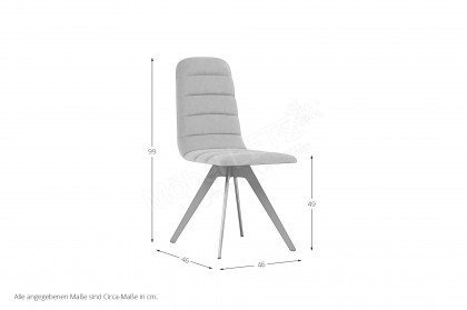 Eloise von CANCIO - Stuhl mit Stahl-Gestell