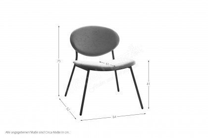 Guay XL von CANCIO - Stuhl ca. 64 cm breit