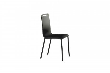 Nera von CANCIO - Stuhl Holzsitz schwarz lackiert