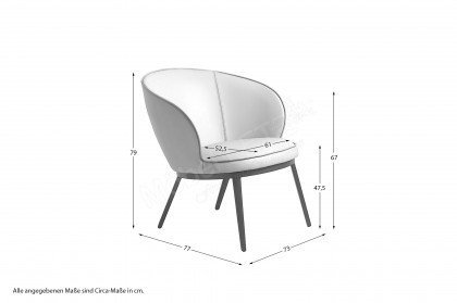 Gain von Skandinavische Möbel - Stuhl in hellem Grau